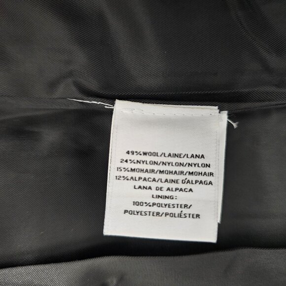 Derek Lam 10 Crosby 2 Button Wool Alpaca Relaxed Coat New Women's Black Size L - Picture 9 of 15